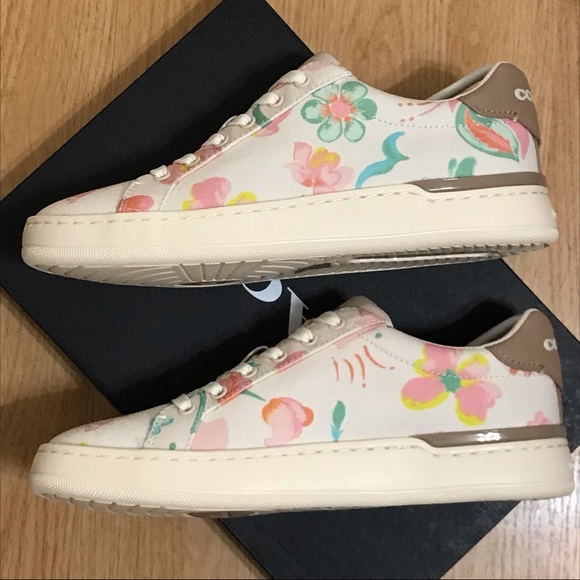 🌺🍃 Coach Clip Low Top Sneaker Dreamy Floral Print  6.5 7 8 8.5 9 9.5 10 11 - Picture 2 of 15